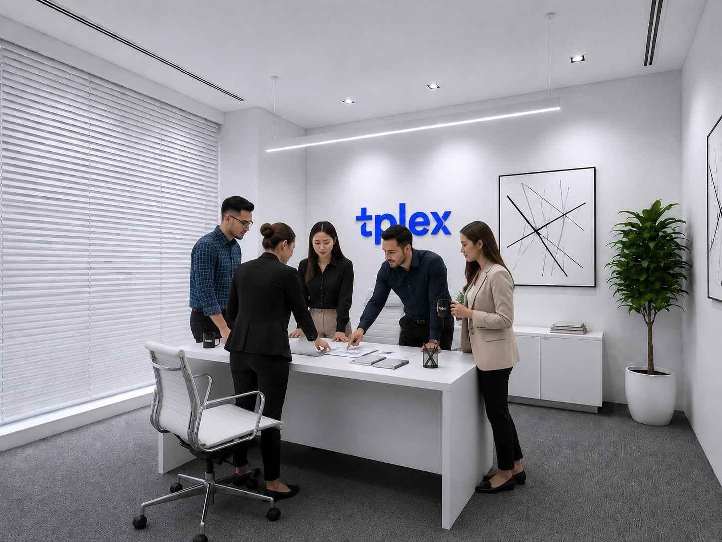 The TPLEX dedicated development team in the office