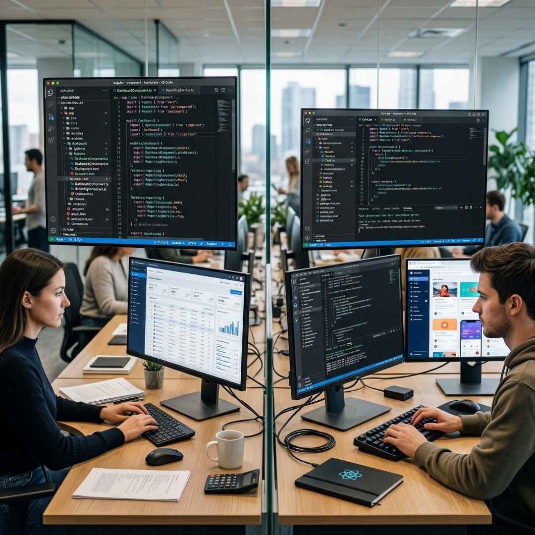 Angular vs React Which JS Framework toChoose for Front end Development